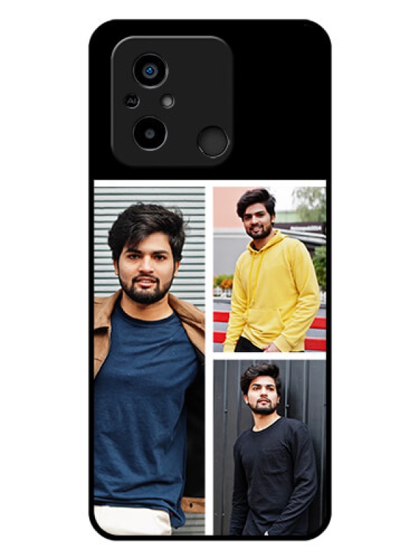 Custom Xiaomi Redmi 12C Photo Printing on Glass Case - Upload Multiple Picture Design