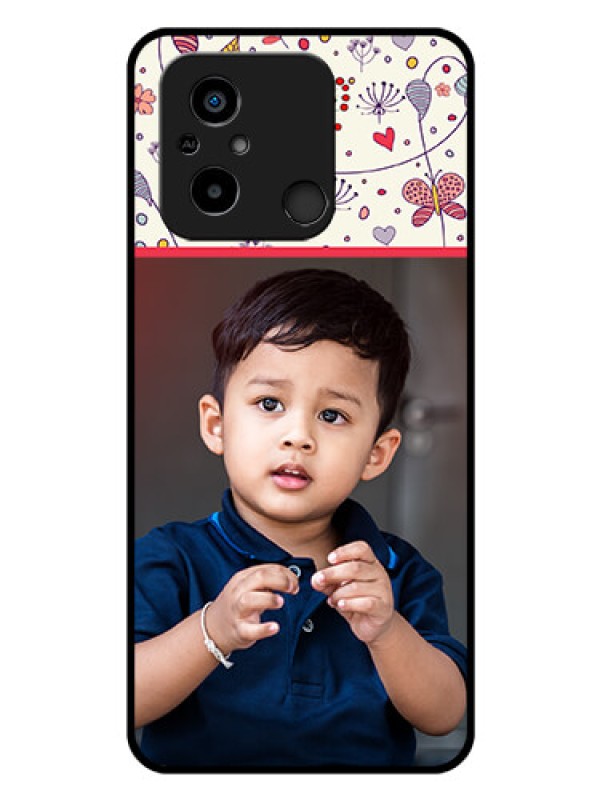 Custom Xiaomi Redmi 12C Custom Glass Mobile Case - Premium Floral Design