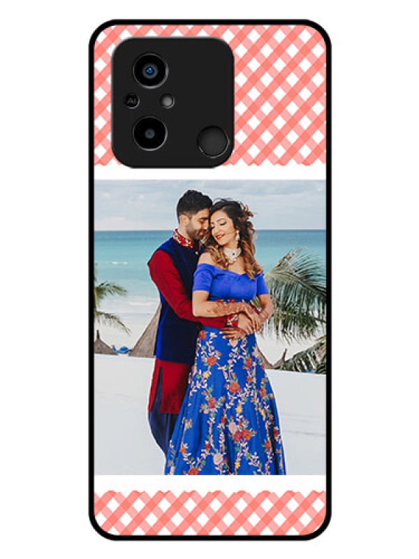 Custom Xiaomi Redmi 12C Personalized Glass Phone Case - Pink Pattern Design