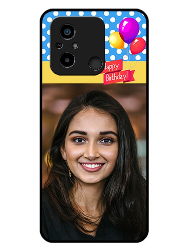 Custom Xiaomi Redmi 12C Custom Glass Mobile Case - Happy Birthday Design