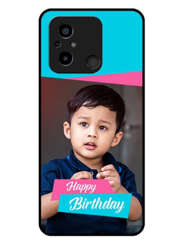 Custom Xiaomi Redmi 12C Personalized Glass Phone Case - Image Holder with 2 Color Design