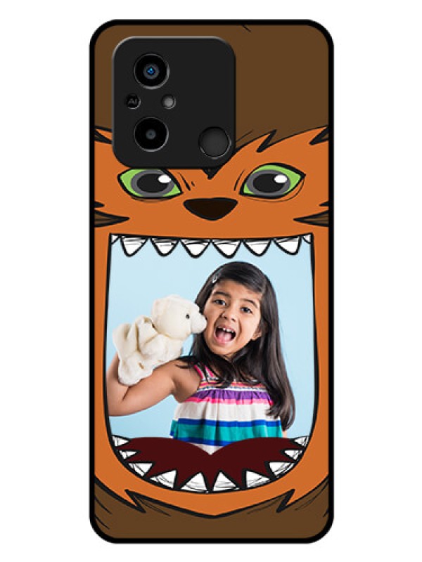 Custom Xiaomi Redmi 12C Photo Printing on Glass Case - Owl Monster Back Case Design