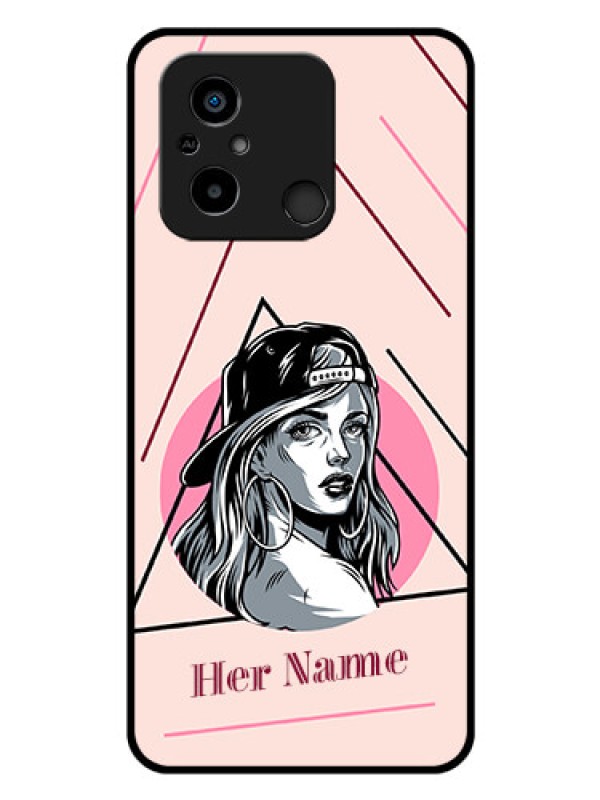 Custom Xiaomi Redmi 12C Personalized Glass Phone Case - Rockstar Girl Design