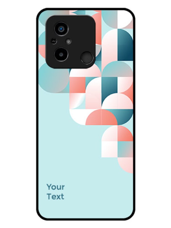 Custom Xiaomi Redmi 12C Custom Glass Phone Case - Stylish Semi-circle Pattern Design