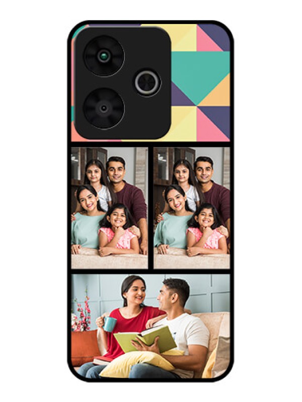 Custom Redmi 13 5G Custom Glass Phone CaseBulk Pic Upload Design