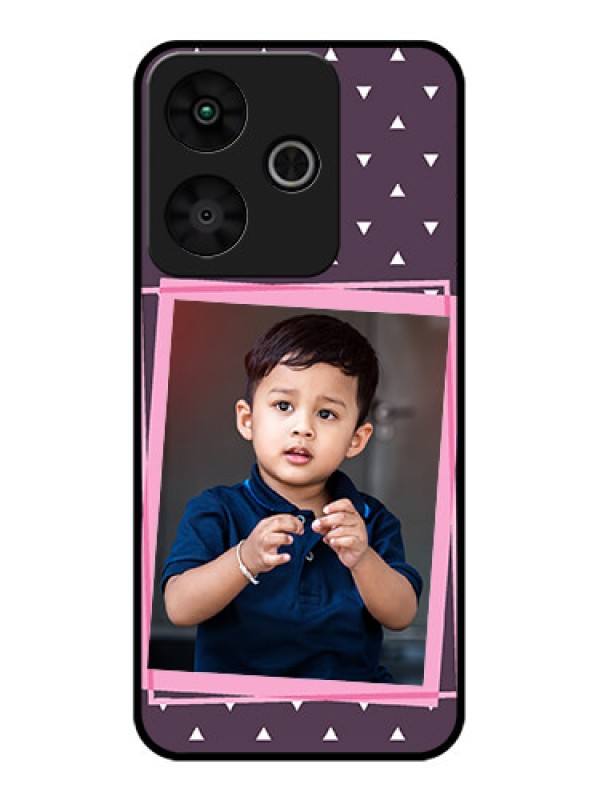 Custom Redmi 13 5G Custom Glass Phone CaseTriangle Pattern Dotted Design