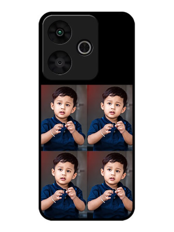 Custom Redmi 13 5G Custom Glass Phone Case4 Image Holder Design