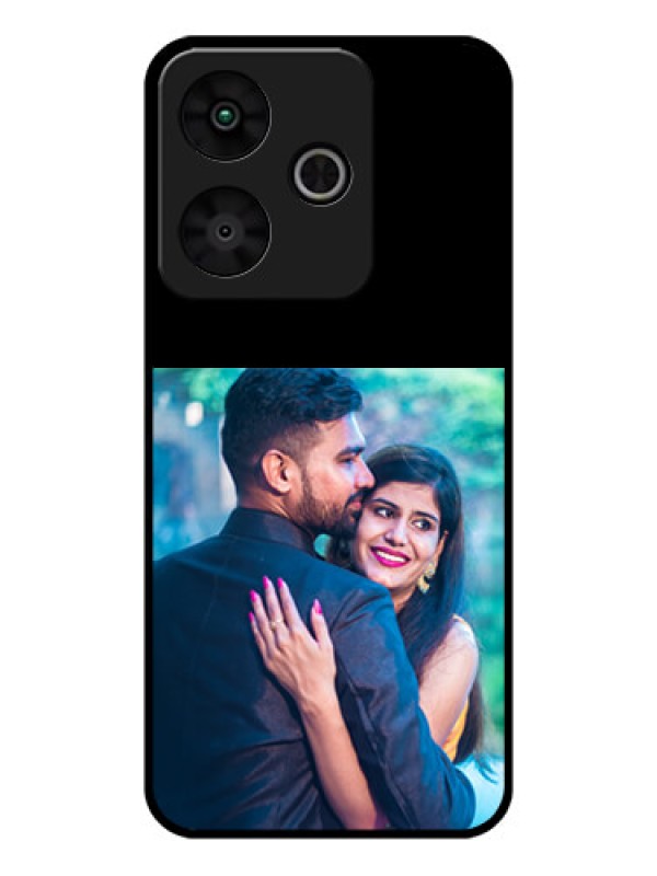 Custom Redmi13 5G Custom Glass Phone Case - Upload Full Picture With Custom Color Design