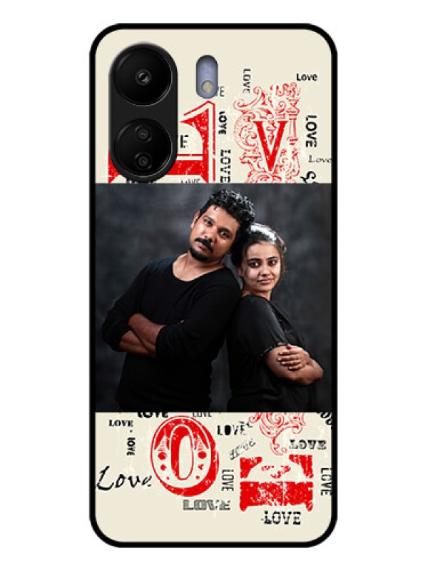 Custom Xiaomi Redmi 13C 4G Custom Glass Phone Case - Trendy Love Design Case
