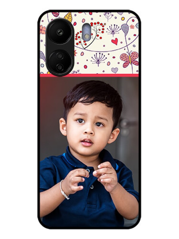 Custom Xiaomi Redmi 13C 4G Custom Glass Phone Case - Premium Floral Design