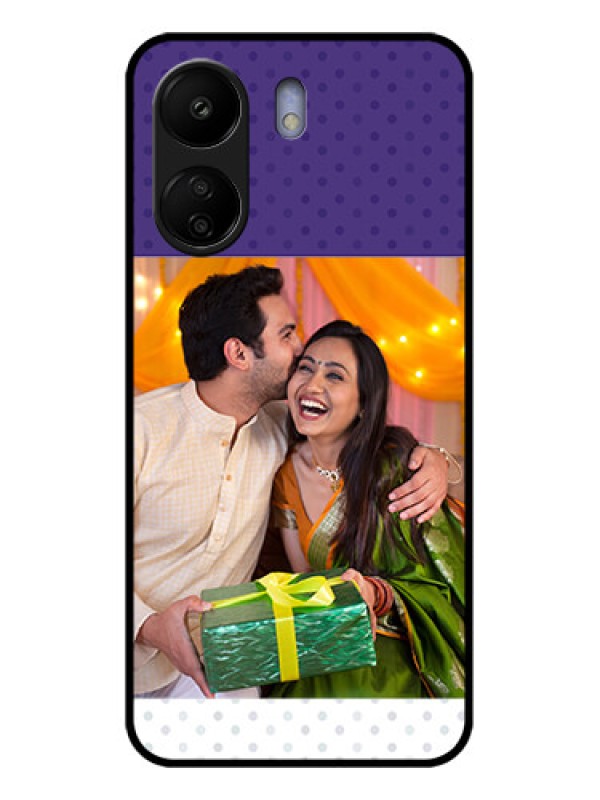 Custom Xiaomi Redmi 13C 4G Custom Glass Phone Case - Violet Colored Pattern Design