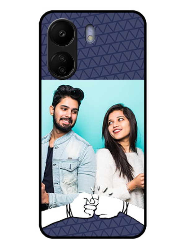 Custom Xiaomi Redmi 13C 4G Custom Glass Phone Case - With Best Friends Design