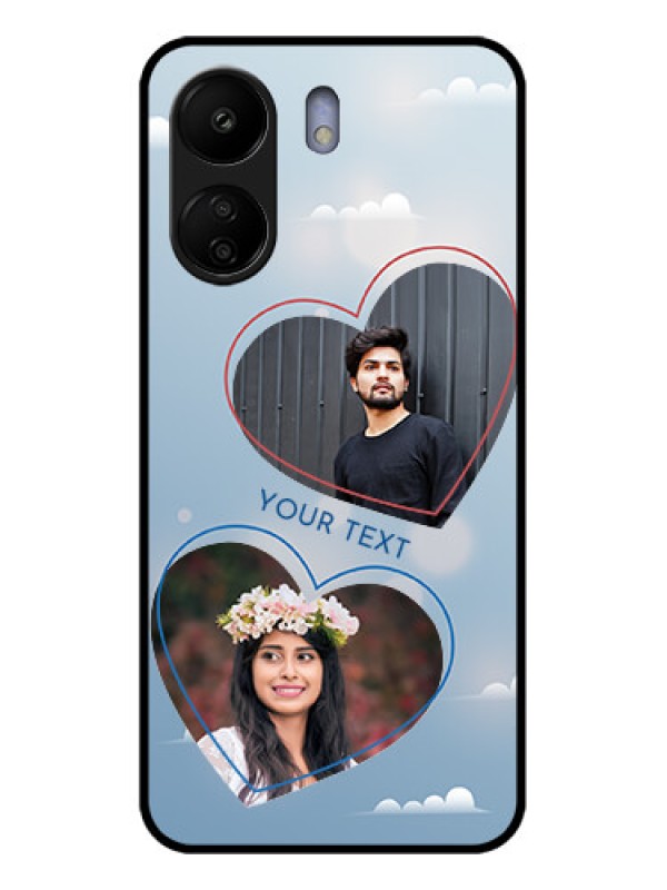Custom Xiaomi Redmi 13C 4G Custom Glass Phone Case - Blue Color Couple Design