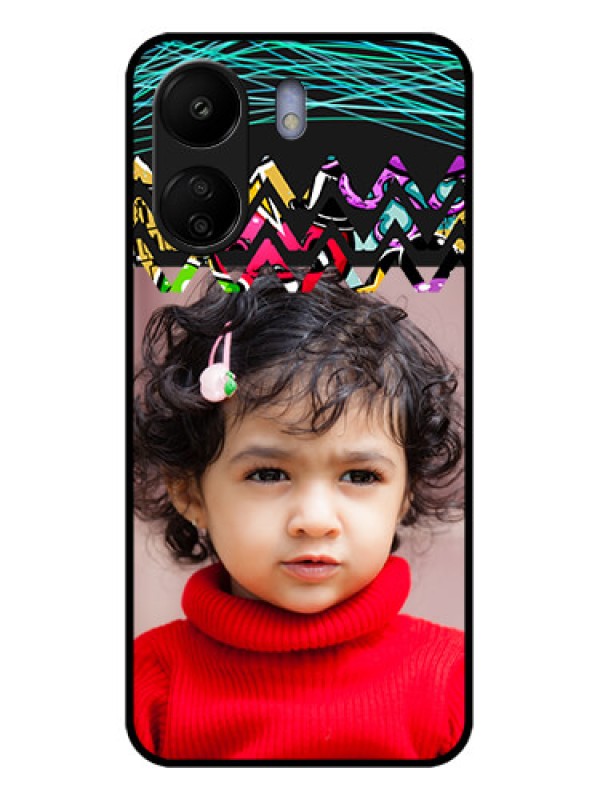 Custom Xiaomi Redmi 13C 4G Custom Glass Phone Case - Neon Abstract Design