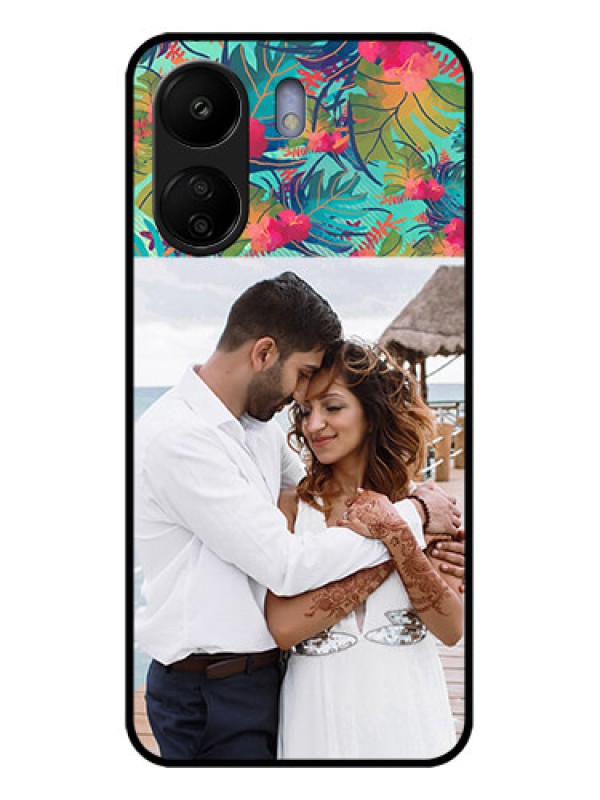 Custom Xiaomi Redmi 13C 4G Custom Glass Phone Case - Watercolor Floral Design