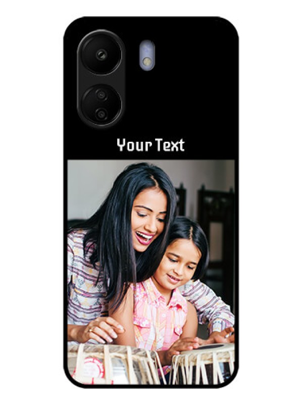 Custom Xiaomi Redmi 13C 4G Custom Glass Phone Case - Photo With Name Design