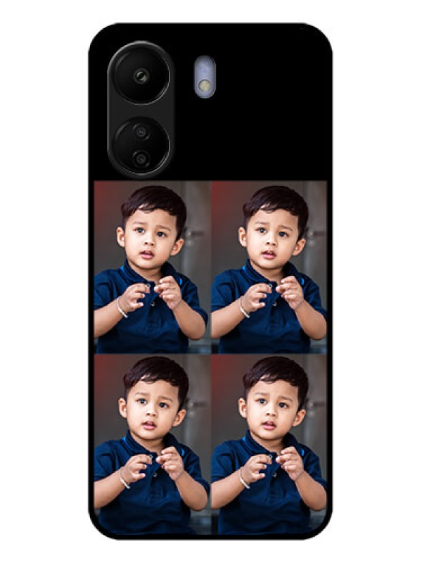 Custom Xiaomi Redmi 13C 4G Custom Glass Phone Case - 4 Image Holder Design