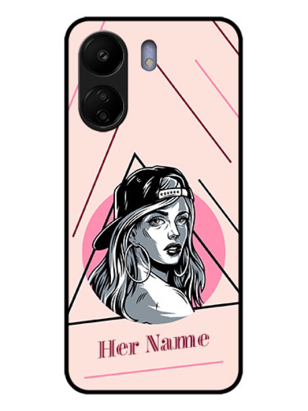 Custom Xiaomi Redmi 13C 4G Custom Glass Phone Case - Rockstar Girl Design