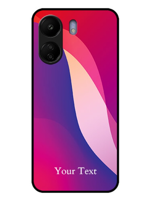 Custom Xiaomi Redmi 13C 4G Custom Glass Phone Case - Digital Abstract Overlap Design