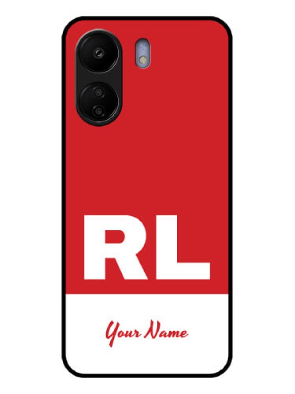 Custom Xiaomi Redmi 13C 4G Custom Glass Phone Case - Dual Tone Custom Text Design