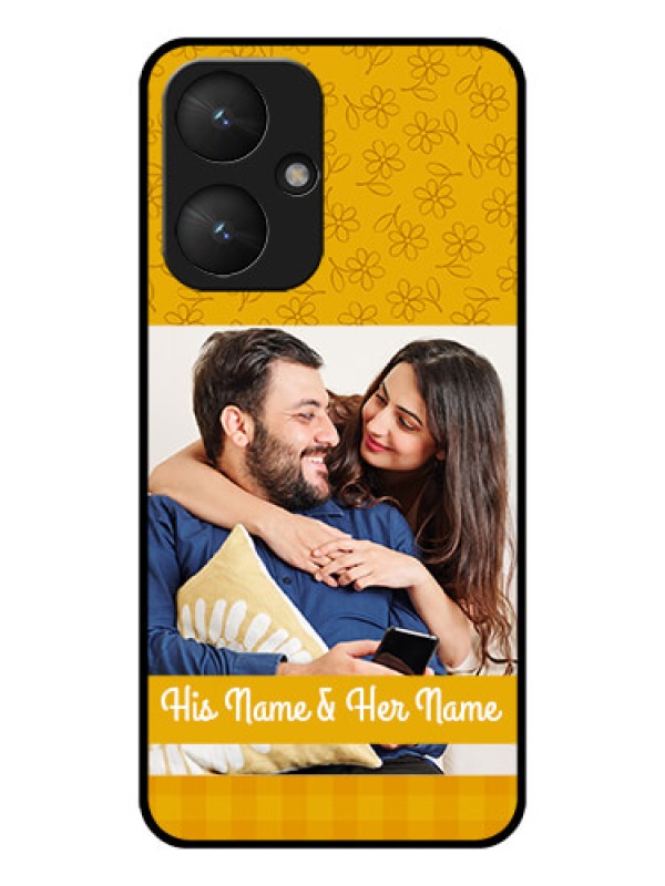 Custom Xiaomi Redmi 13C 5G Custom Glass Phone Case - Yellow Floral Design