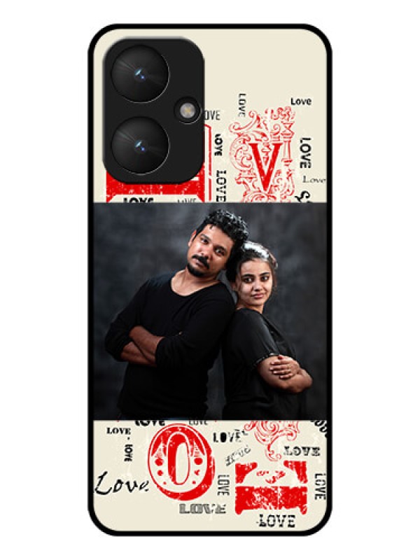 Custom Xiaomi Redmi 13C 5G Custom Glass Phone Case - Trendy Love Design Case