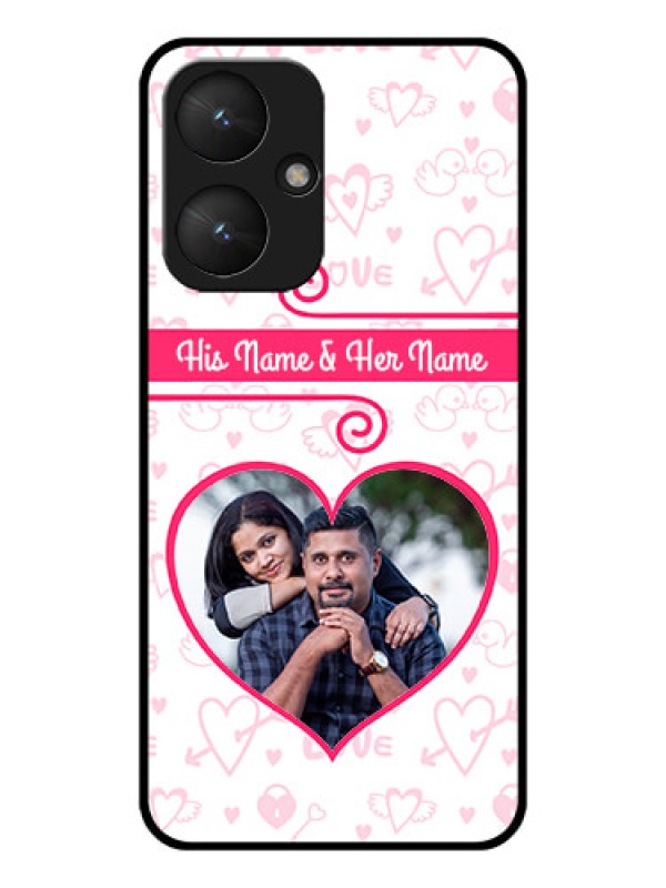 Custom Xiaomi Redmi 13C 5G Custom Glass Phone Case - Heart Shape Love Design