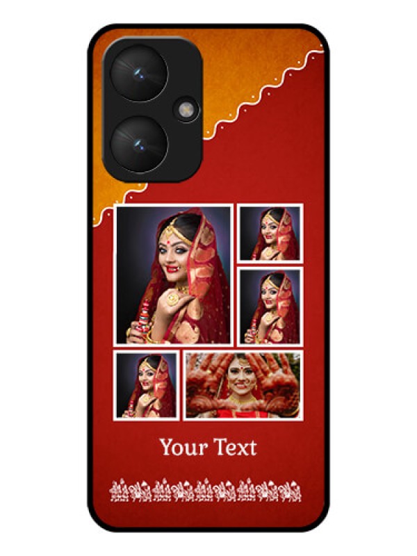 Custom Xiaomi Redmi 13C 5G Custom Glass Phone Case - Wedding Pic Upload Design