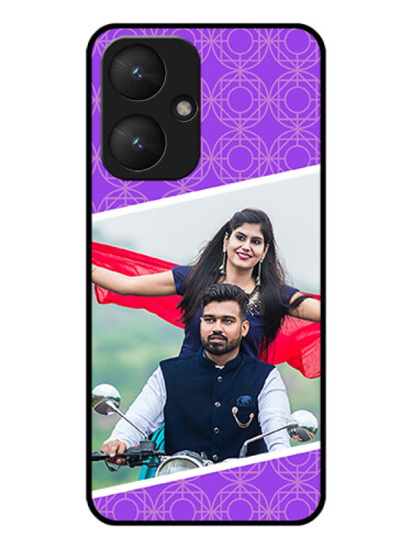 Custom Xiaomi Redmi 13C 5G Custom Glass Phone Case - Violet Color Pattern Design
