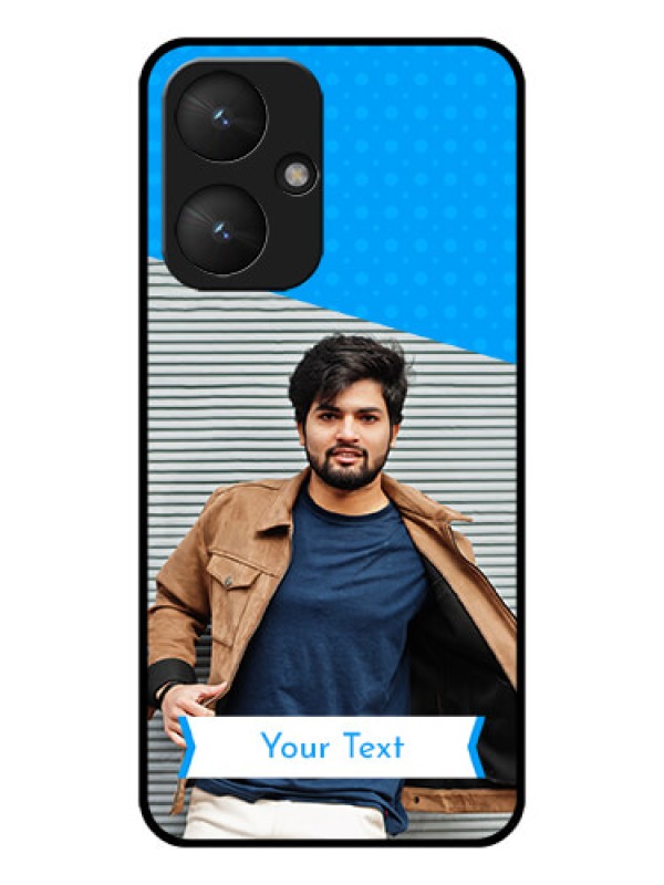 Custom Xiaomi Redmi 13C 5G Custom Glass Phone Case - Simple Blue Color Design