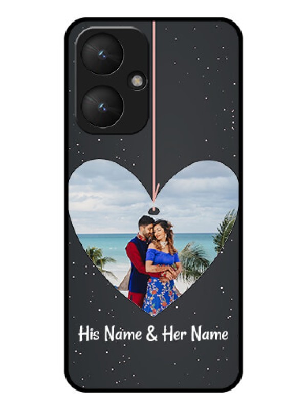 Custom Xiaomi Redmi 13C 5G Custom Glass Phone Case - Hanging Heart Design
