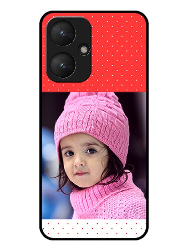 Custom Xiaomi Redmi 13C 5G Custom Glass Phone Case - Red Pattern Design