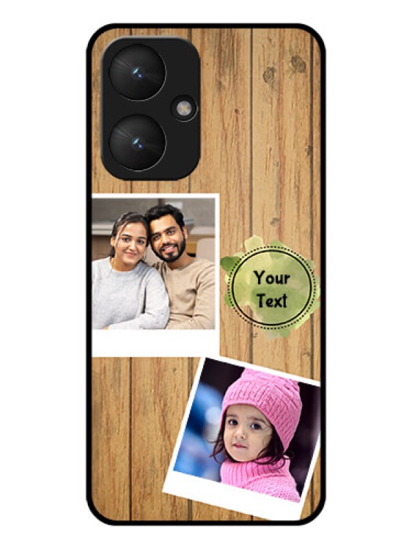 Custom Xiaomi Redmi 13C 5G Custom Glass Phone Case - Wooden Texture Design