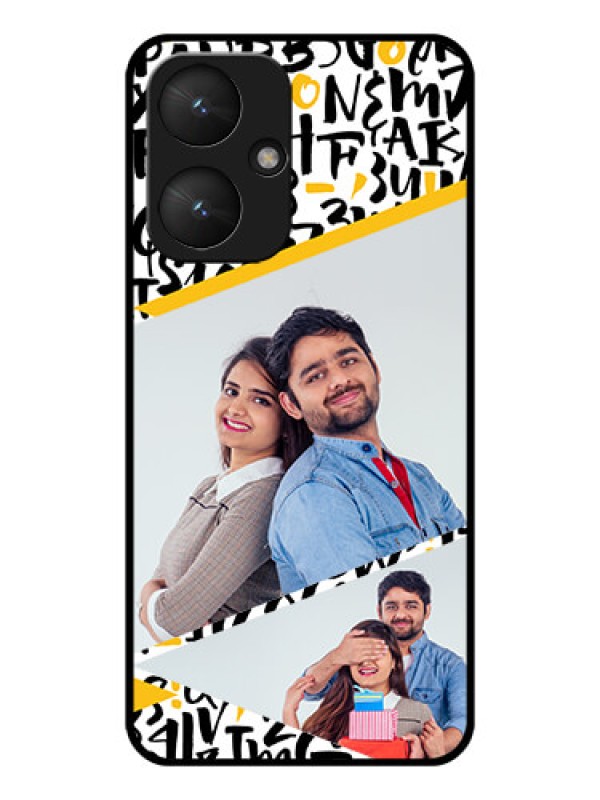 Custom Xiaomi Redmi 13C 5G Custom Glass Phone Case - Letters Pattern Design