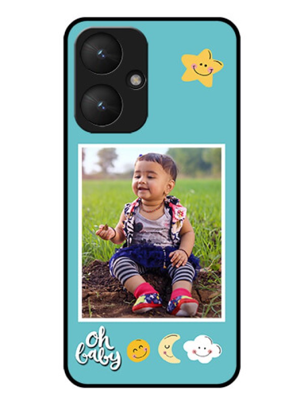 Custom Xiaomi Redmi 13C 5G Custom Glass Phone Case - Smiley Kids Stars Design