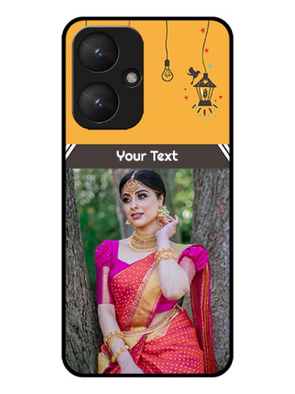 Custom Xiaomi Redmi 13C 5G Custom Glass Phone Case - With Family Picture And Icons