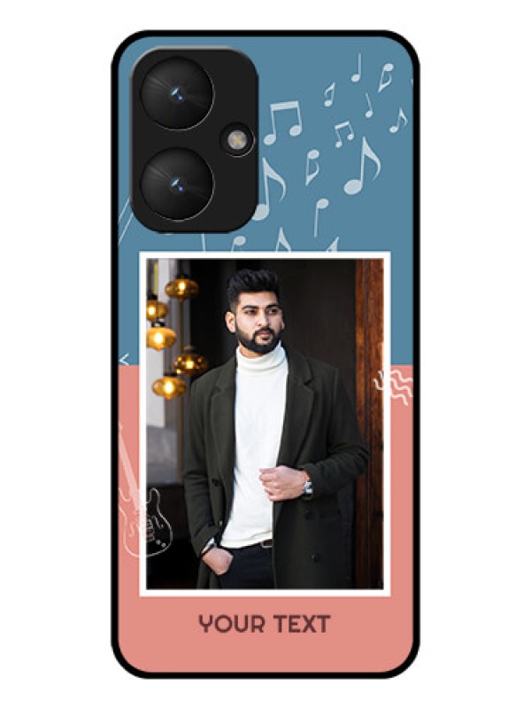 Custom Xiaomi Redmi 13C 5G Custom Glass Phone Case - With Color Musical Note Design
