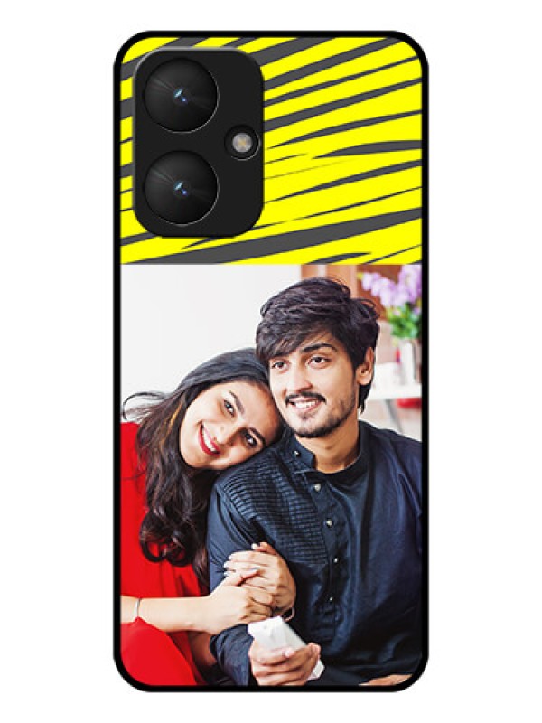 Custom Xiaomi Redmi 13C 5G Custom Glass Phone Case - Yellow Abstract Design