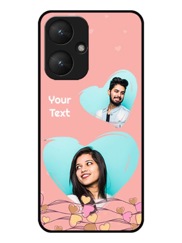Custom Xiaomi Redmi 13C 5G Custom Glass Phone Case - Love Doodle Design
