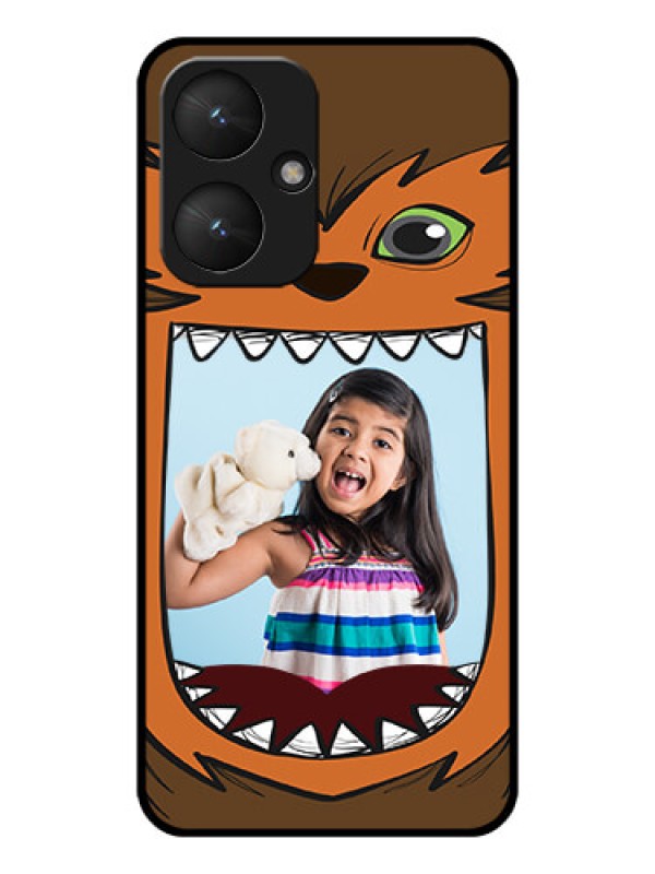 Custom Xiaomi Redmi 13C 5G Custom Glass Phone Case - Owl Monster Back Case Design