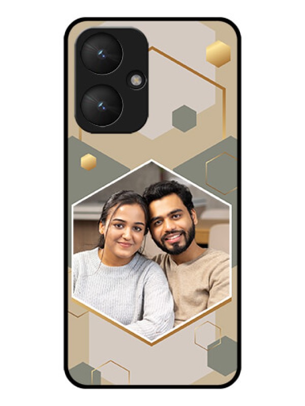 Custom Xiaomi Redmi 13C 5G Custom Glass Phone Case - Stylish Hexagon Pattern Design
