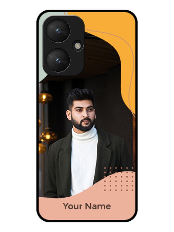 Custom Xiaomi Redmi 13C 5G Custom Glass Phone Case - Tri - Coloured Overlay Design