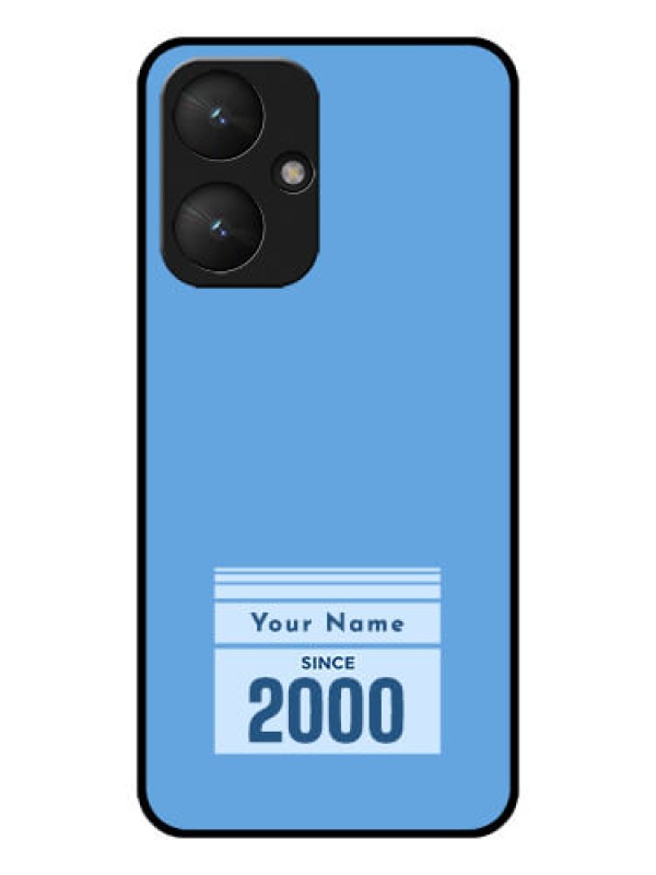 Custom Xiaomi Redmi 13C 5G Custom Glass Phone Case - Custom Year Of Birth Design