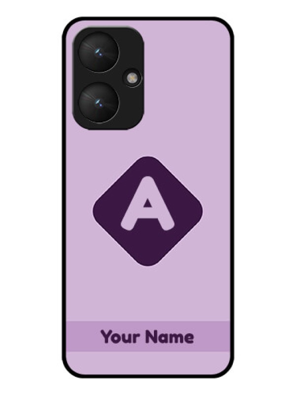 Custom Xiaomi Redmi 13C 5G Custom Glass Phone Case - Custom Letter In Curved Badge Design