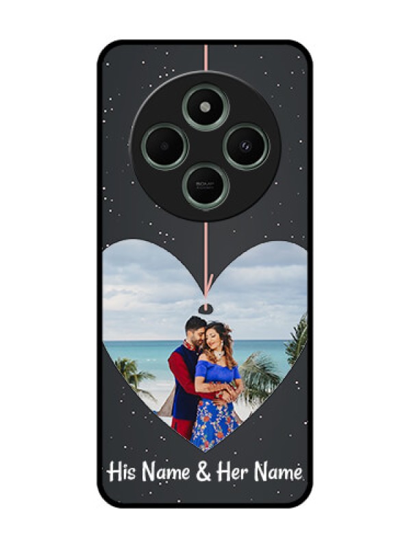 Custom Redmi 14c 5G Custom Glass Phone Case - Hanging Heart Design