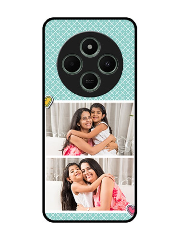 Custom Redmi 14c 5G Custom Glass Phone Case - 2 Image Holder With Pattern Design