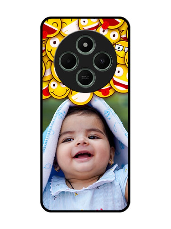 Custom Redmi 14c 5G Custom Glass Phone Case - With Smiley Emoji Design