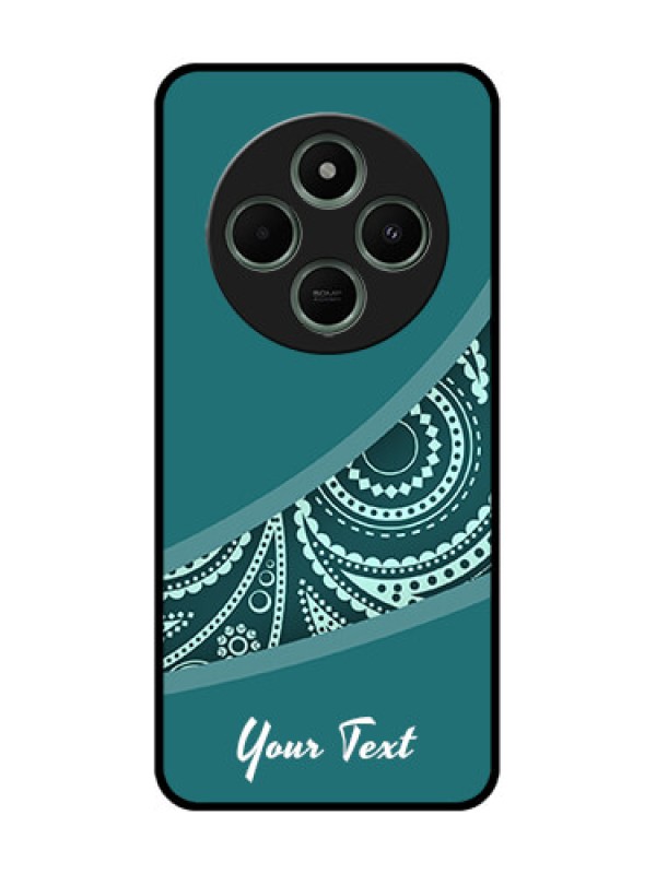 Custom Redmi 14c 5G Custom Glass Phone Case - Semi Visible Floral Design