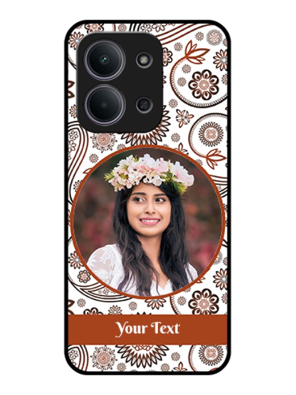 Custom Xiaomi Redmi 15C 5G Custom Glass Phone Case - Abstract Flower Design