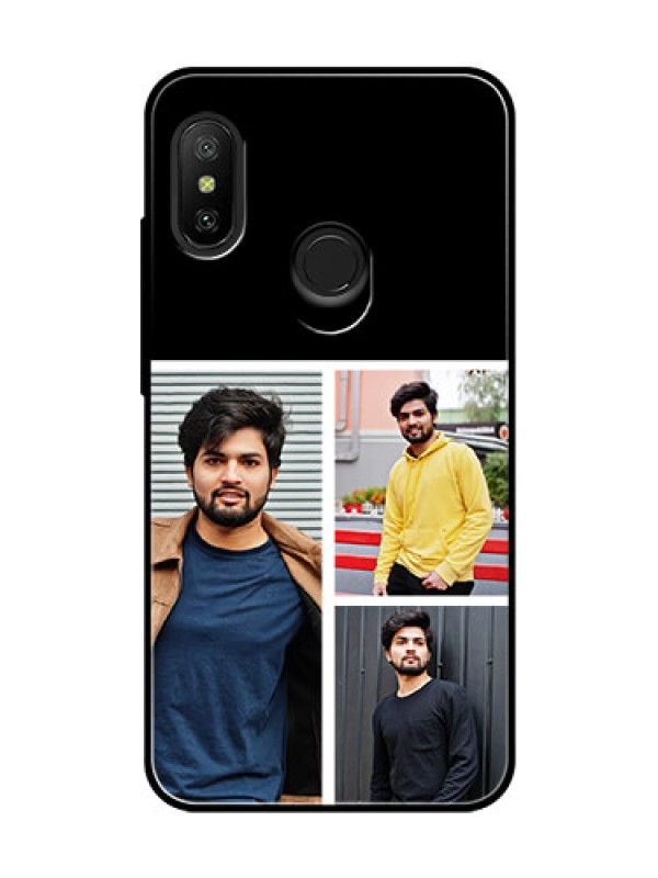 Custom Redmi 6 Pro Photo Printing on Glass Case  - Upload Multiple Picture Design